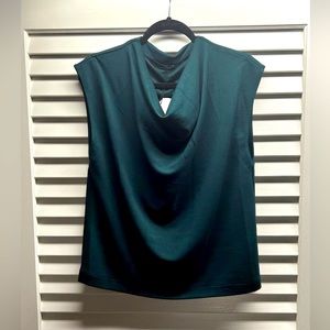 NWT- Zara Cap Sleeve Cowl Neck Top
